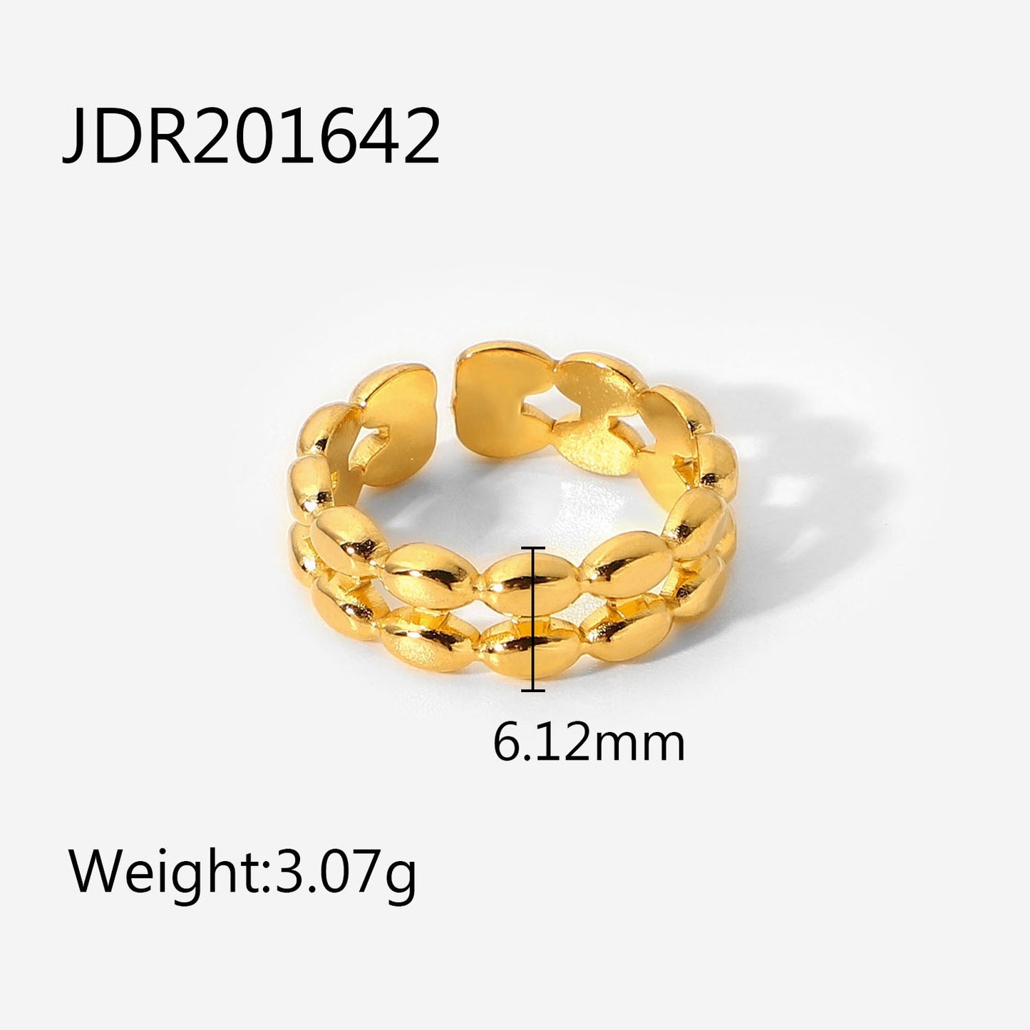 Anello Minimalista Geometria Serpente in Acciaio al Titanio con Placcatura in Zirconia Cubica per Donna