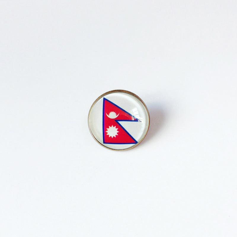 Pin de Solapa de Aleación Esmaltado Personalizado con Diseño de Bandera del Mundo para Hombres y Mujeres