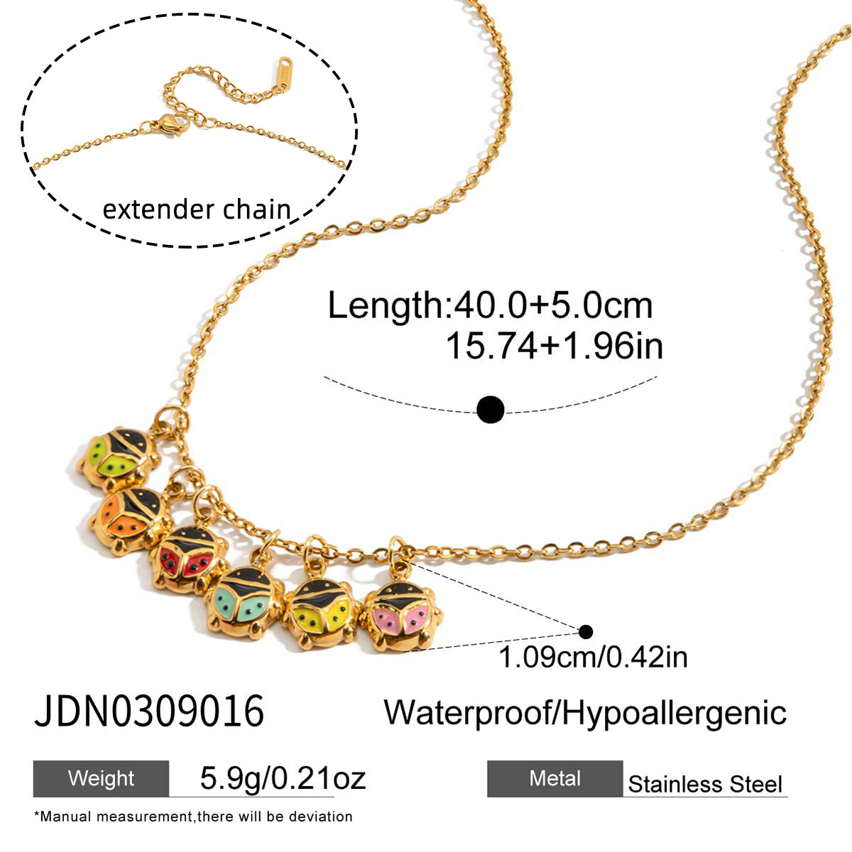 18K Gold Plated Geometric Stainless Steel Necklace for Women