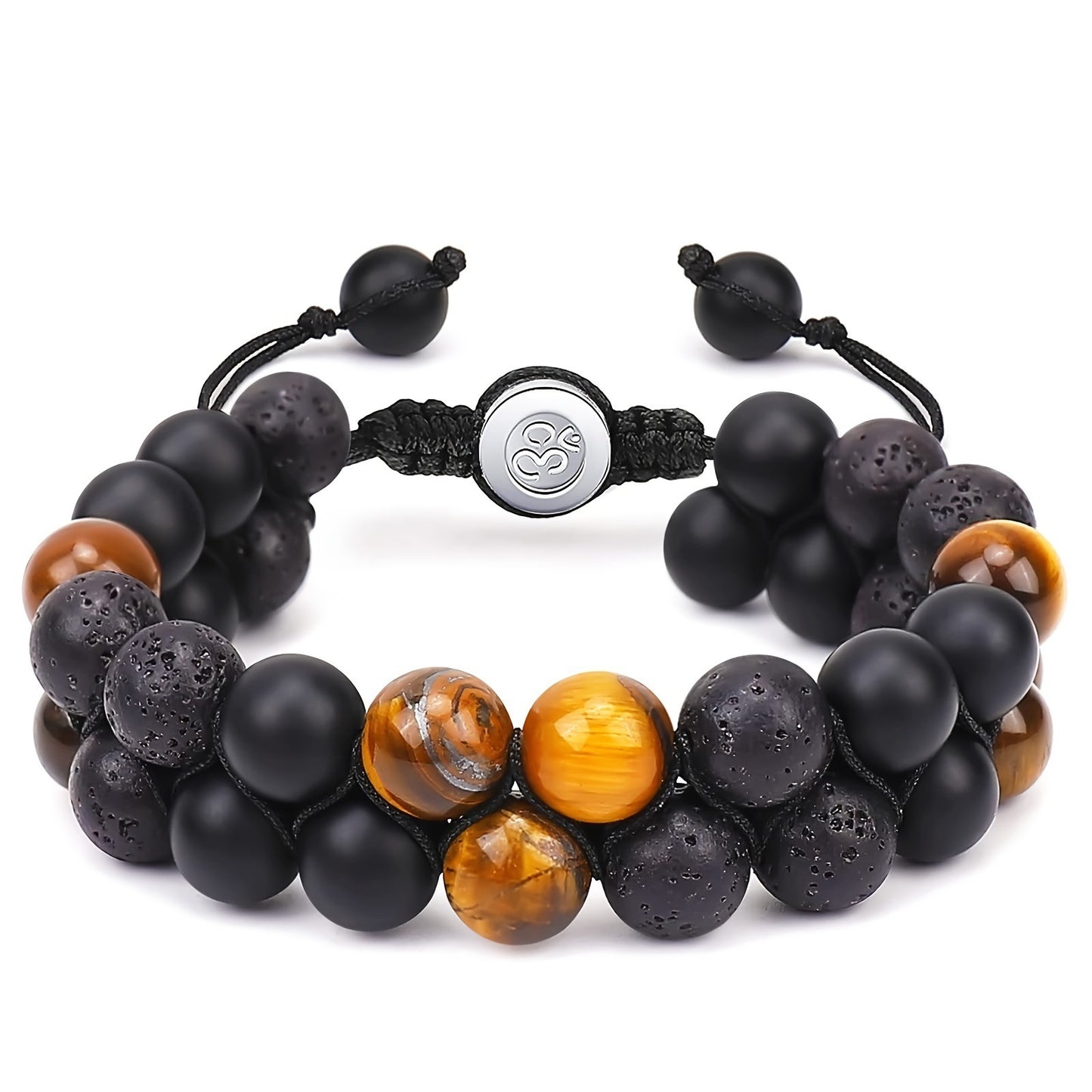 Unisex Animal Charm Alloy Bracelet with Natural Turquoise Agate and Crystal Stones
