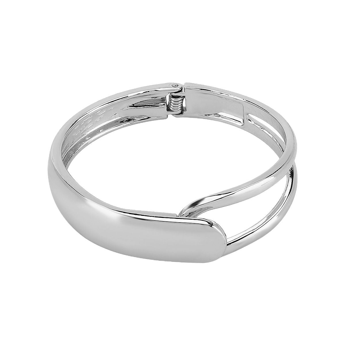 Pulsera minimalista de forma irregular de serpiente con apertura para mujer con acabado de aleación electrochapada