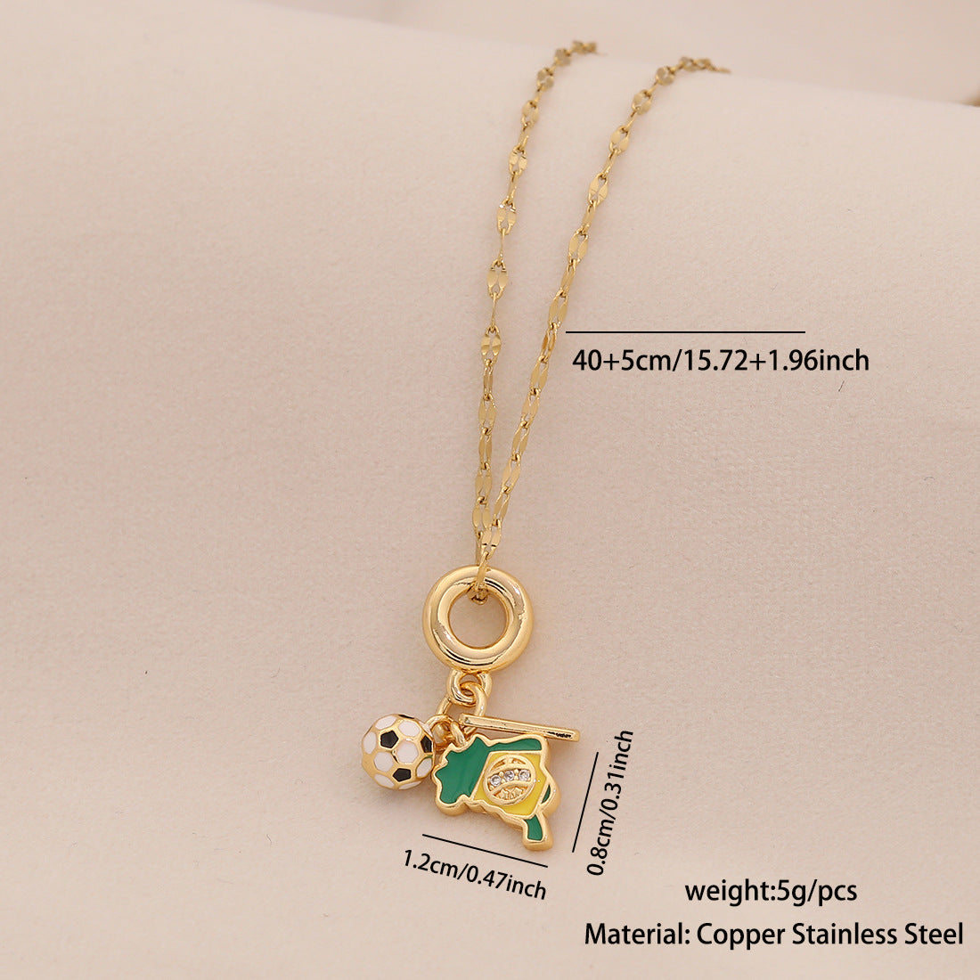 Collana con ciondolo aereo e mappamondo vintage in acciaio inossidabile con finitura smaltata
