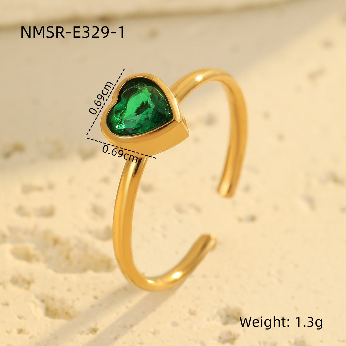 Anello Minimalista Geometrico Placcato Acciaio Inossidabile con Accento Zirconia per Donna