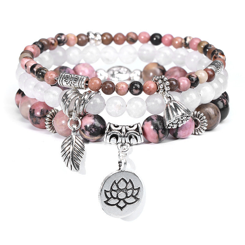 Bohemian Sweet Floral Agate Bracelet Unisex