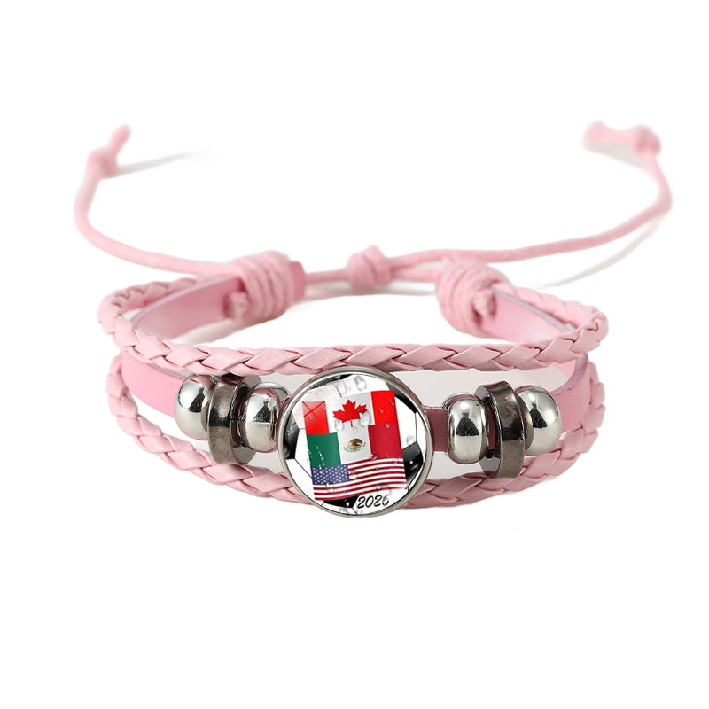 Casual Geometric Plated Leather Bracelet Unisex Fashion Wristband