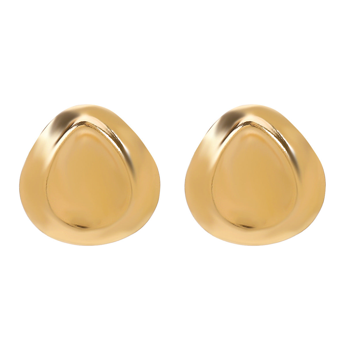 Orecchini geometrici vintage da donna, borchie in lega con finitura placcata, gioielli minimalisti per tutti i giorni