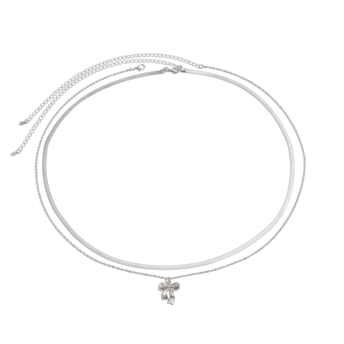 Casual Polished Alloy Snake Chain Body Chain with Bow for Women