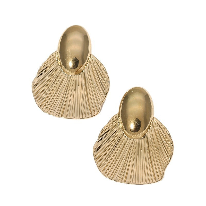 Minimalist Leaf Plated Stainless Steel Earrings for Women
