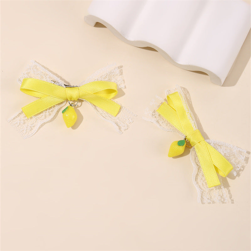 Fermaglio per capelli a fiocco con nappe e rete arricciata per bambine accessorio per capelli per bambine di ispirazione vintage