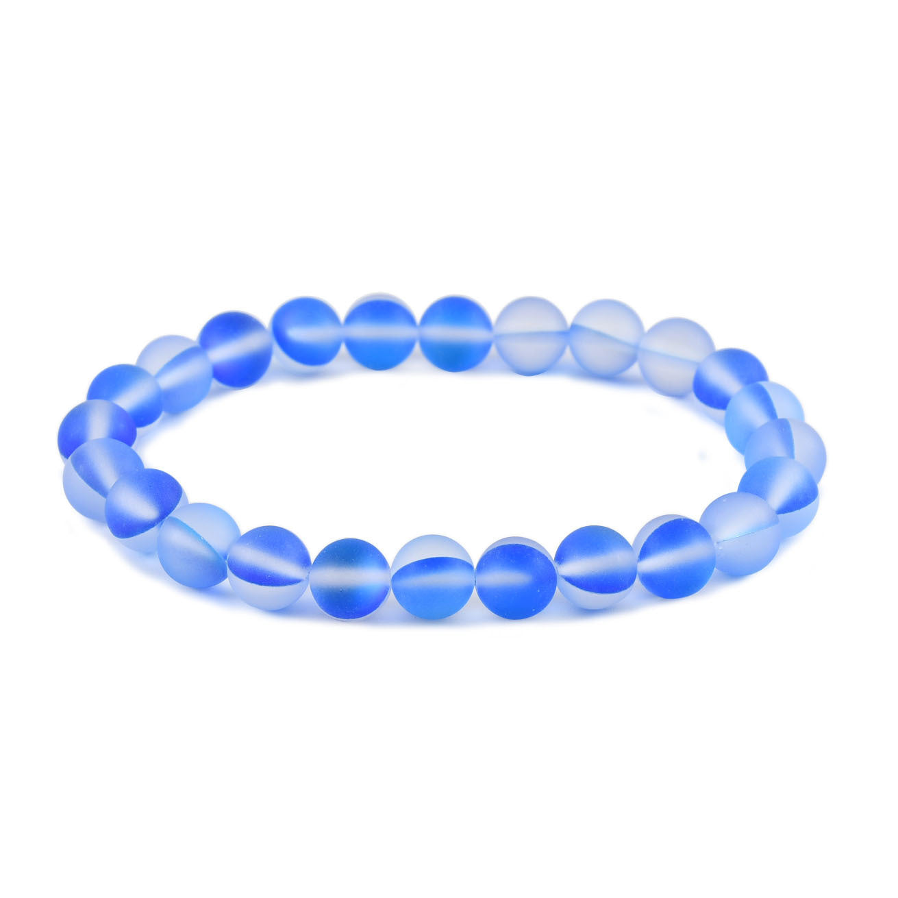 Geometric Natural Stone Agate Beaded Bracelet Unisex Handmade Jewelry