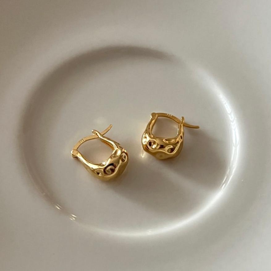 Pendientes Minimalistas Geométricos con Forma de Letra de Plata Esterlina 925 para Mujer