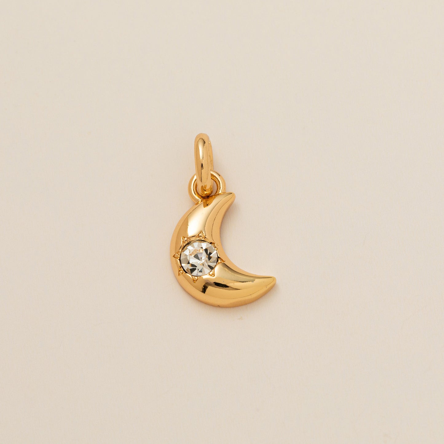 Fashion Plated Brass Moon Star Cross Pendant with Cubic Zirconia DIY Charm Bar Necklace for Unisex