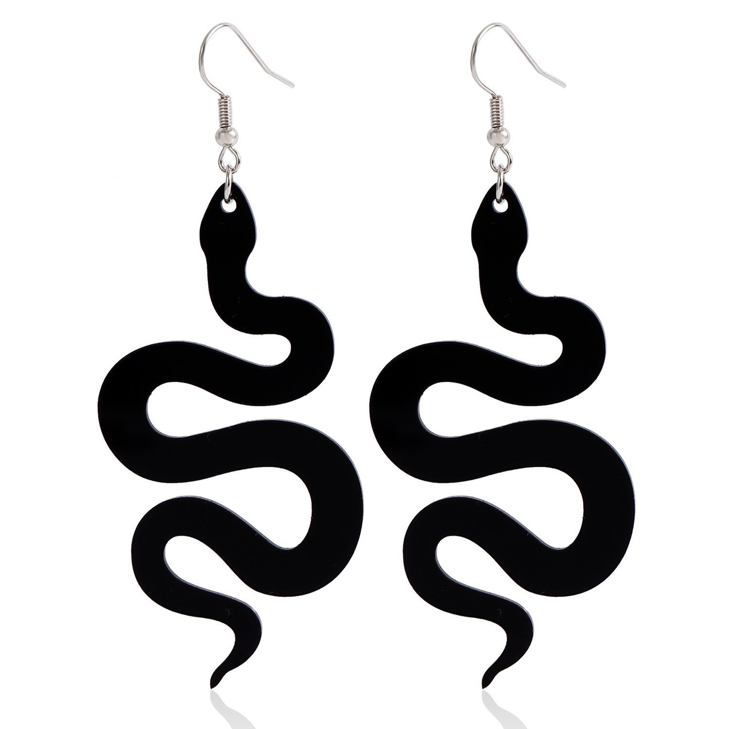 Geometric Blade-Shaped Alloy Earrings for Women with Plated Finish and Hollow-Cut Acrylic Accents