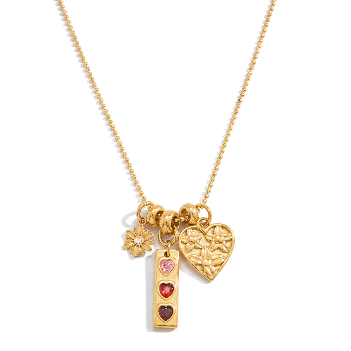 Minimalist Heart Stainless Steel PVD Plated Necklace for Women