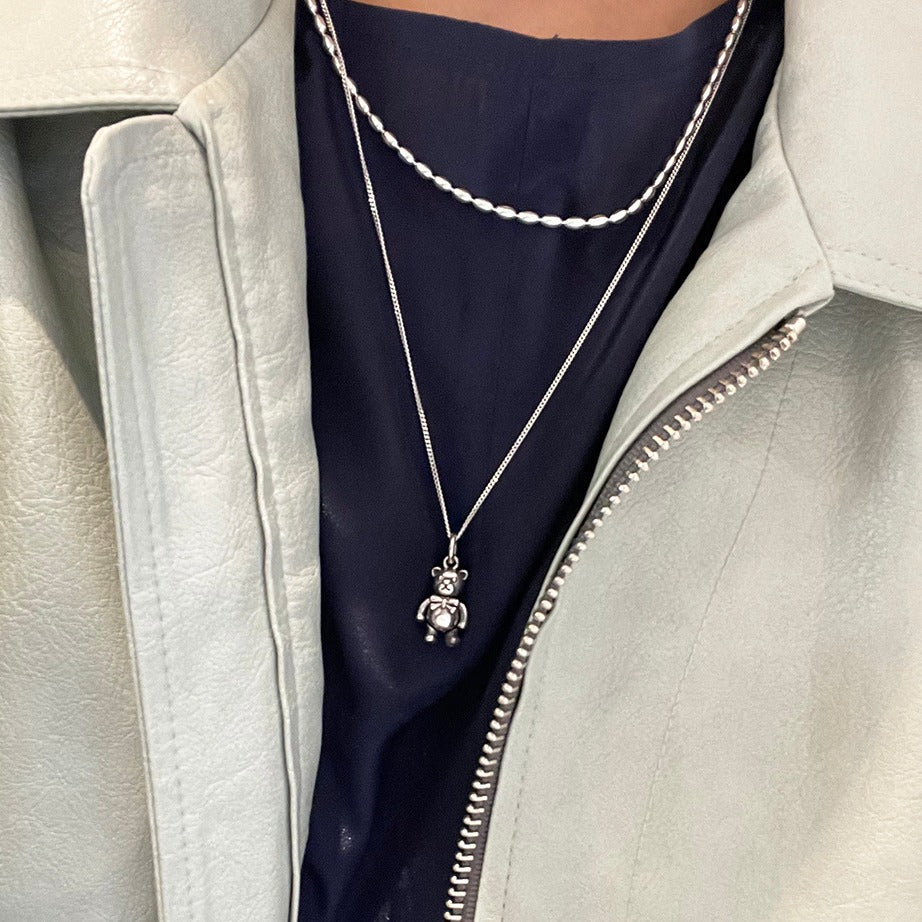 Collar Minimalista con Colgante de Rama de Olivo para Mujer en Plata de Ley 925 con Baño de Oro sobre Cadena de Olivo