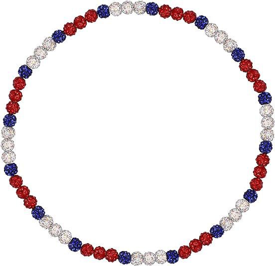 Sporty Geometric Round Resin Disco Ball Necklace with Rhinestone Inlay Unisex Cable Chain
