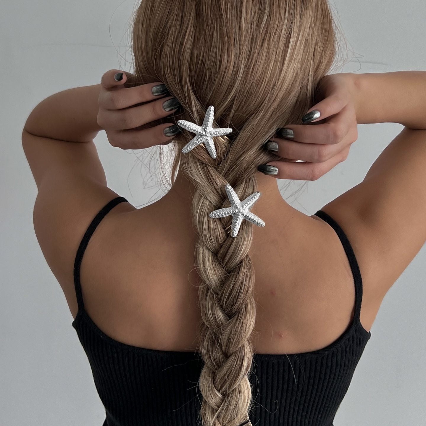 Casual Alloy Plated Starfish Hair Pin for Women