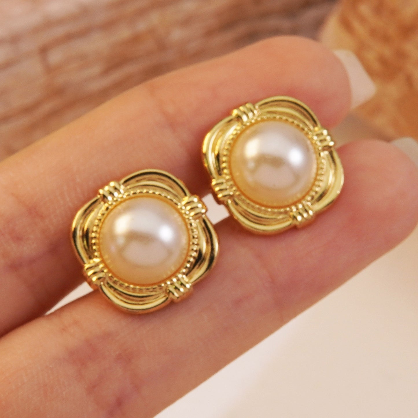 Elegant Business Square Geometric Plated Stainless Steel Earrings for Women