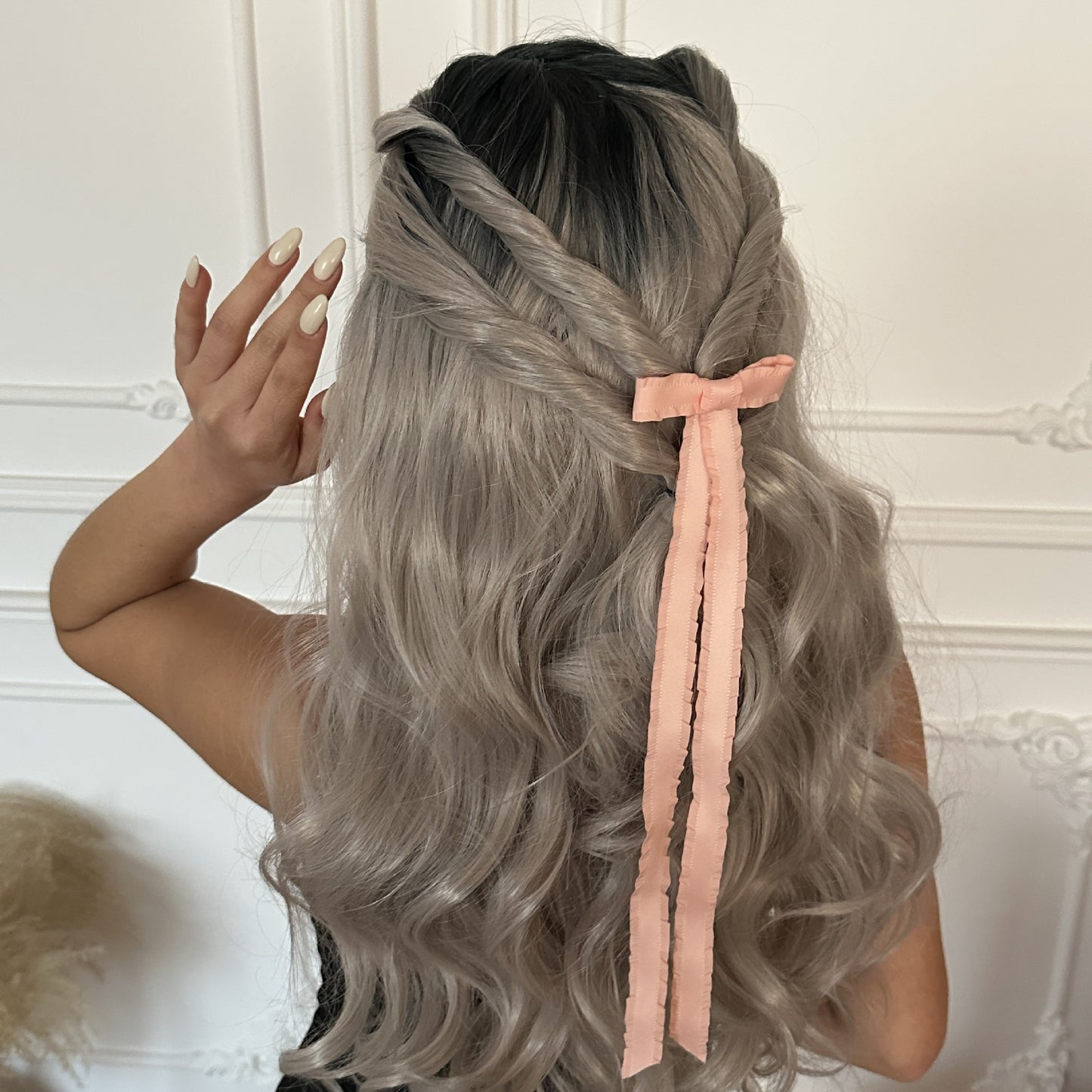 Minimalist Pleated Fabric Bow Hair Clip for Women