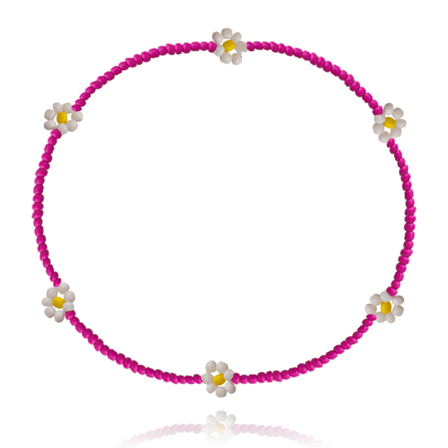 Colorful Beaded Ethnic Necklace with Geometric Design Alloy Pendant on Elastic Cord for Women