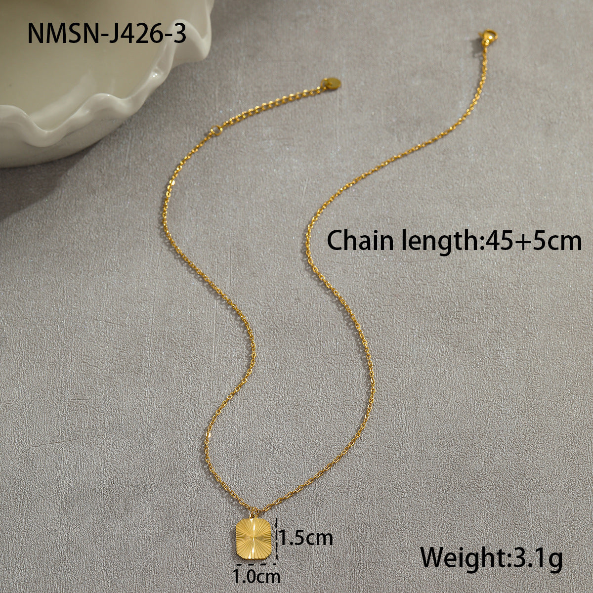 Collana alla moda in acciaio inossidabile a forma di cuore con placcatura in oro da donna, catena clavicola ipoallergenica