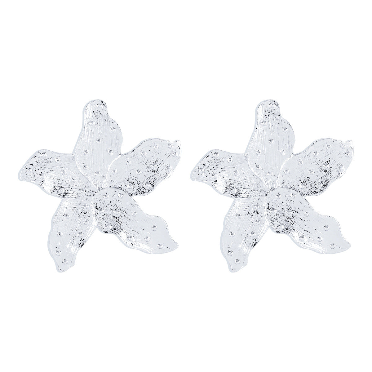 Pendientes de aleación con diseño de estrella geométrica, estilo dulce y atrevido, con acabado chapado para mujer