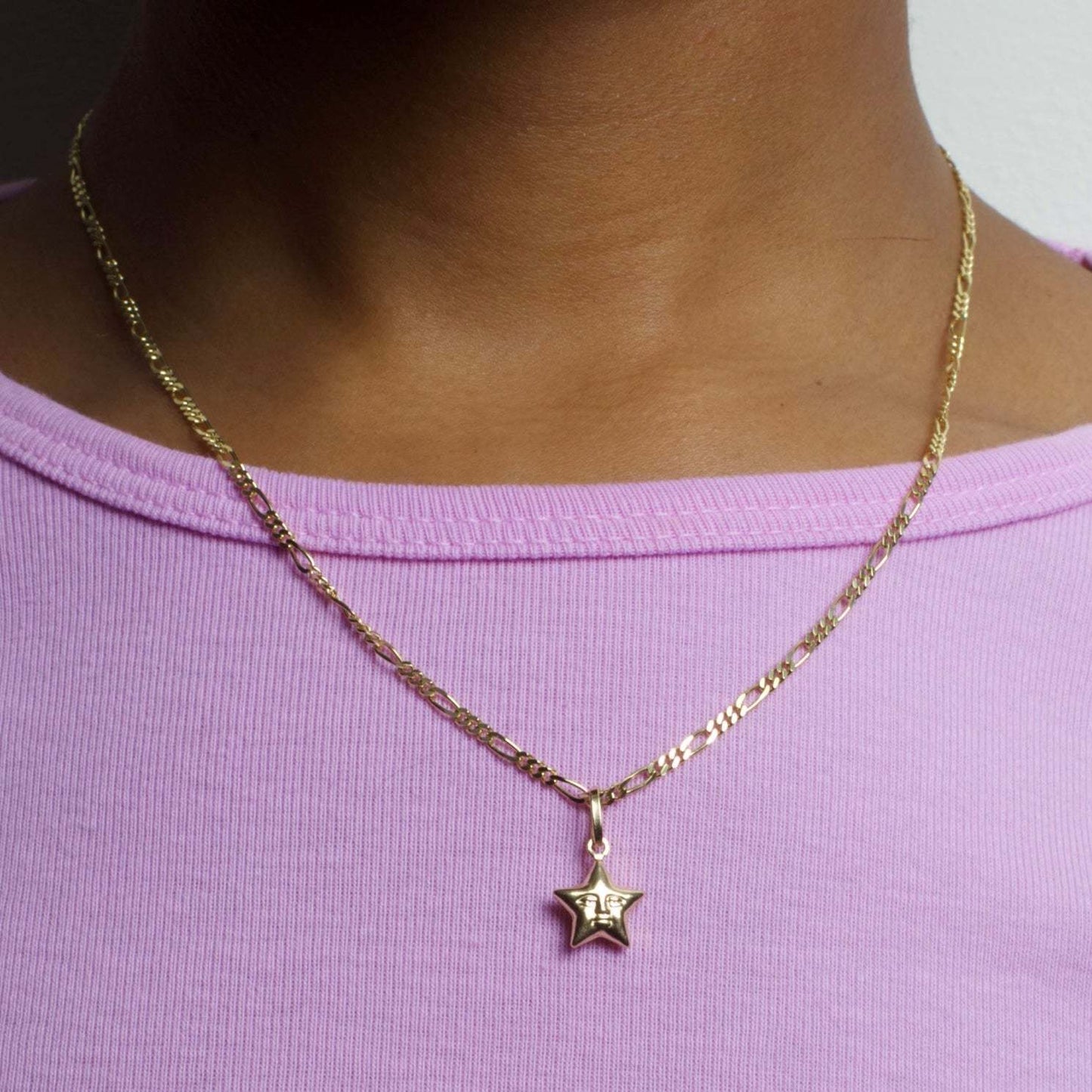 Elegant Stainless Steel PVD Star Heart Butterfly Geometric Pendant Necklace with Titanium Steel Charms