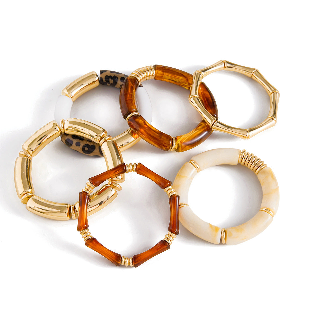 Bracciale minimalista in acciaio inossidabile placcato a forma di bambù da donna con un'elegante estetica autunno-inverno