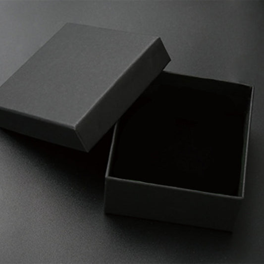 Minimalist Black Paper Jewelry Box with Top-Lift Lid for Earrings Bracelets Rings and Necklaces