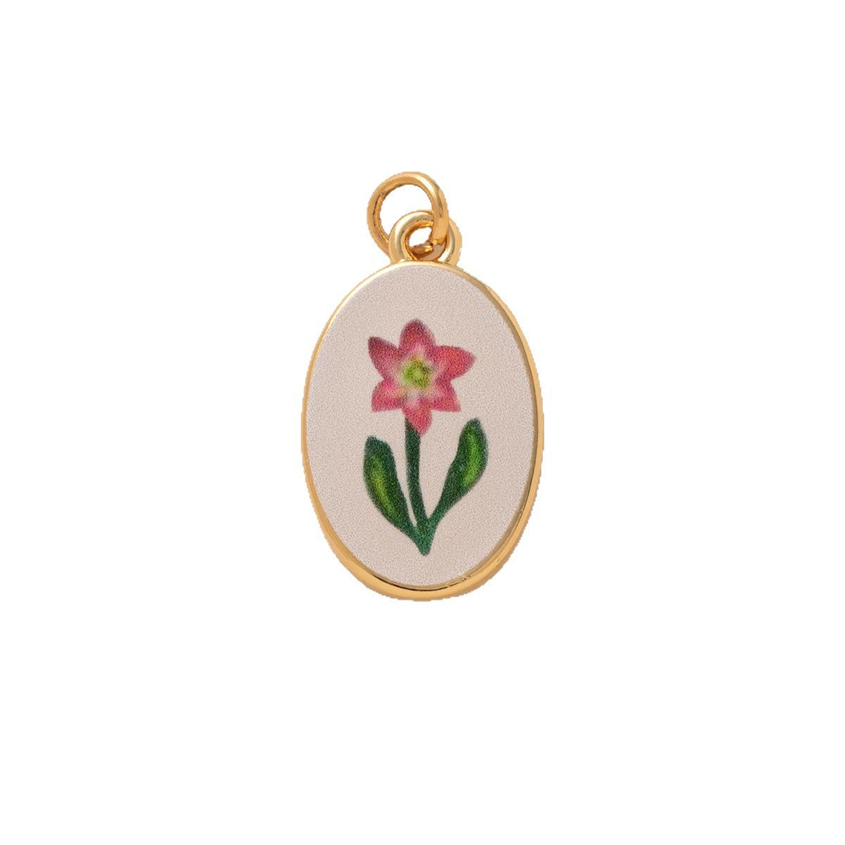 Minimalist Floral Pattern Brass PVD Plated DIY Charm Bar
