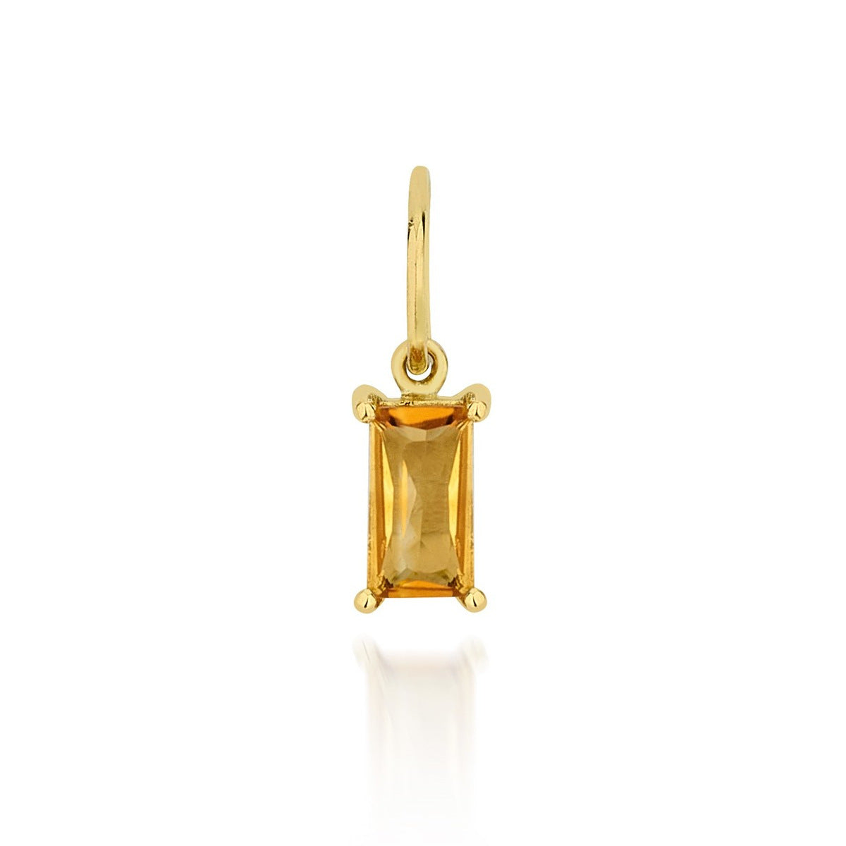 Vintage Geometric Stainless Steel PVD Gold Plated Birthstone Charm Bar
