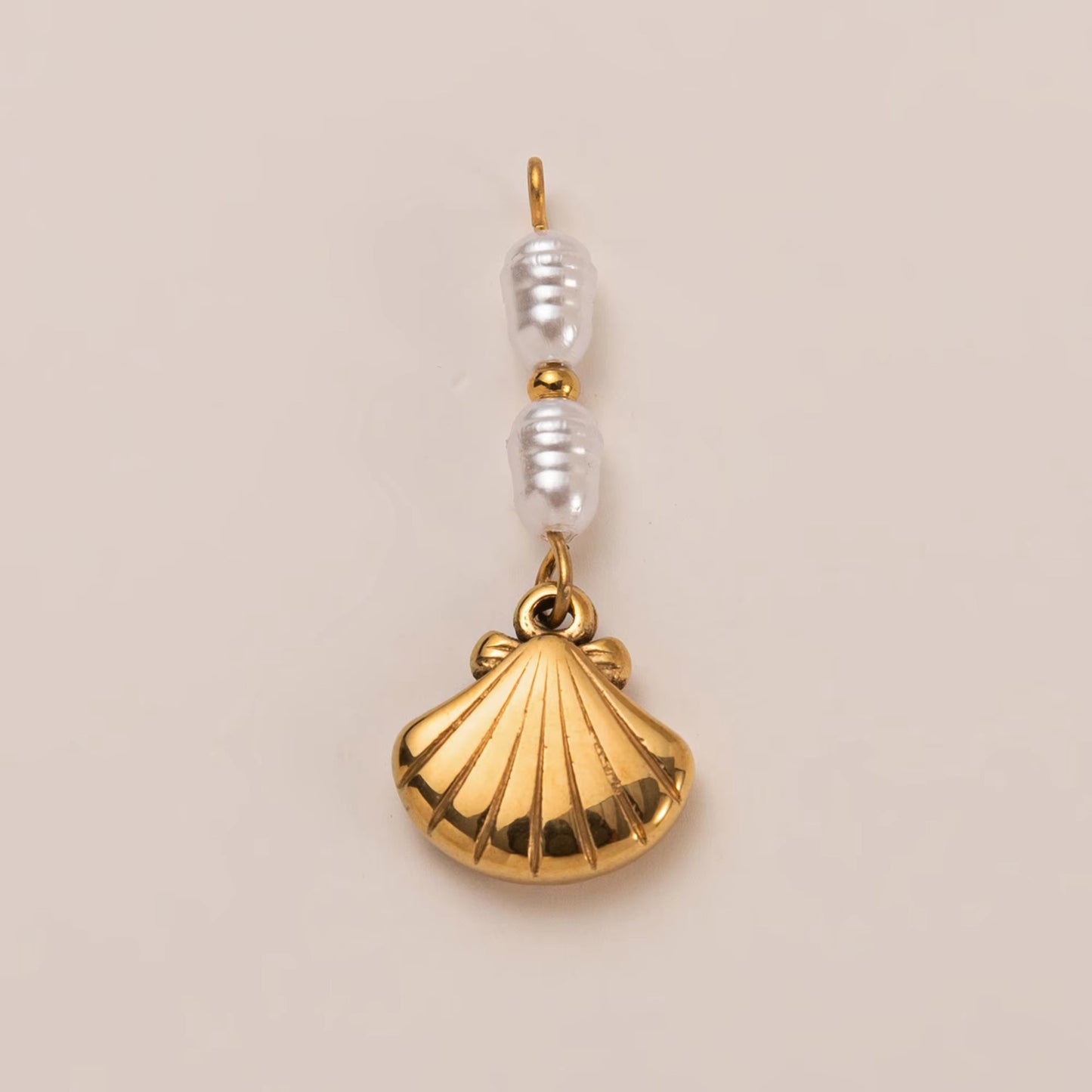 Vintage 18K Gold Plated Stainless Steel Pendant Charm Bar PVD Coated
