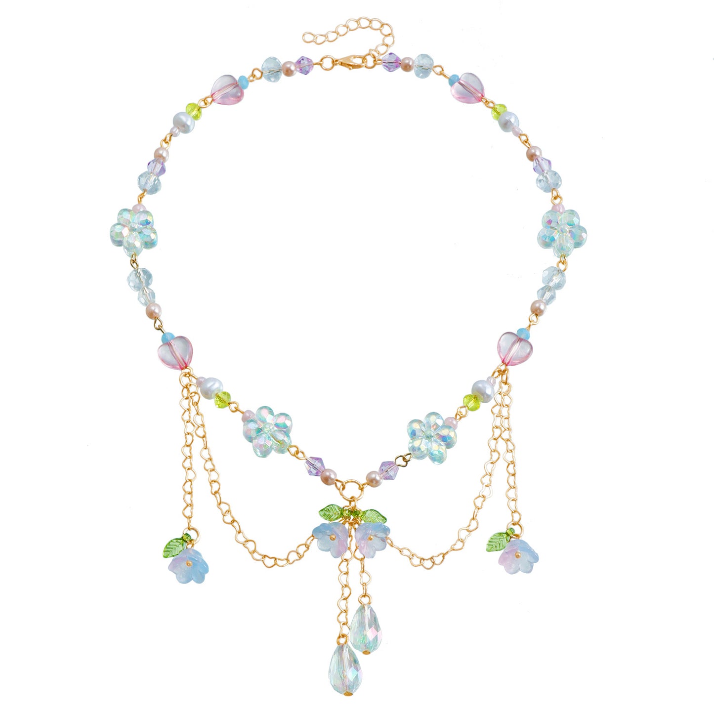 Collana choker in lega a forma di cuore stile Y2K da donna con strass e finitura placcata