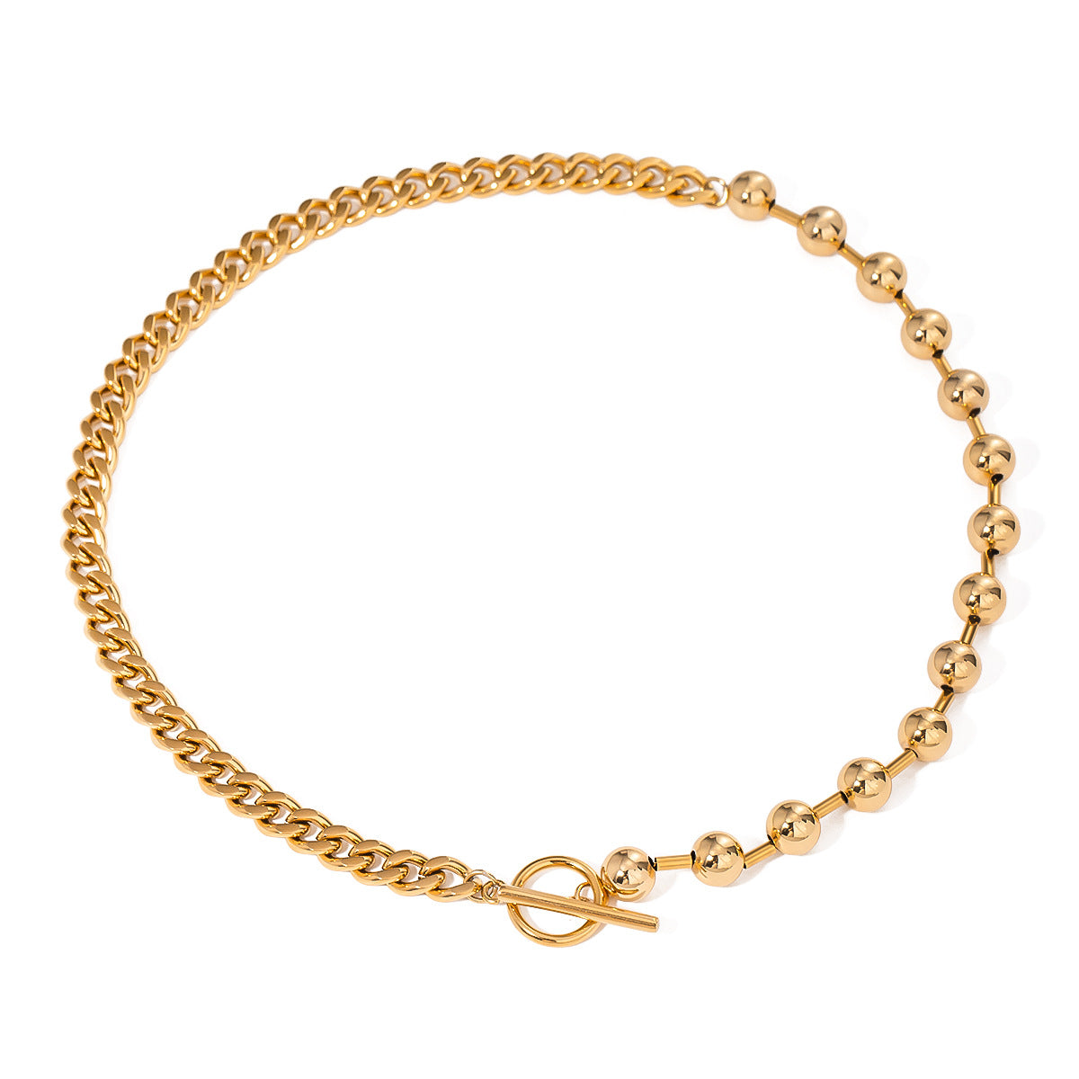 Luxury Gold Plated Geometric Stainless Steel Necklace for Women