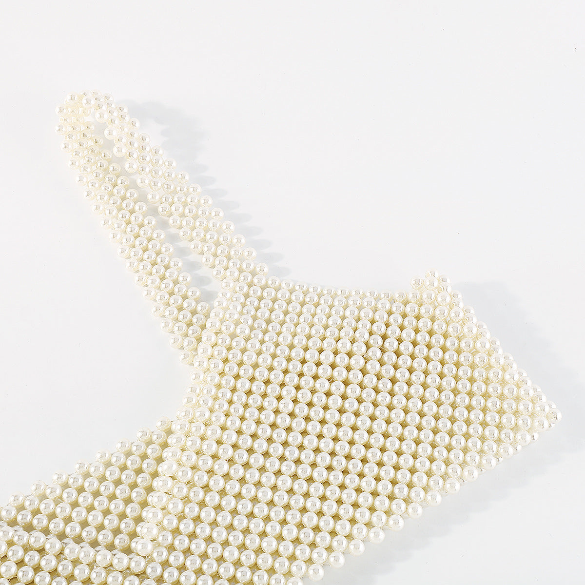 Sweet and Edgy Geometric Pearl Body Chain for Women with Beaded Weave Design