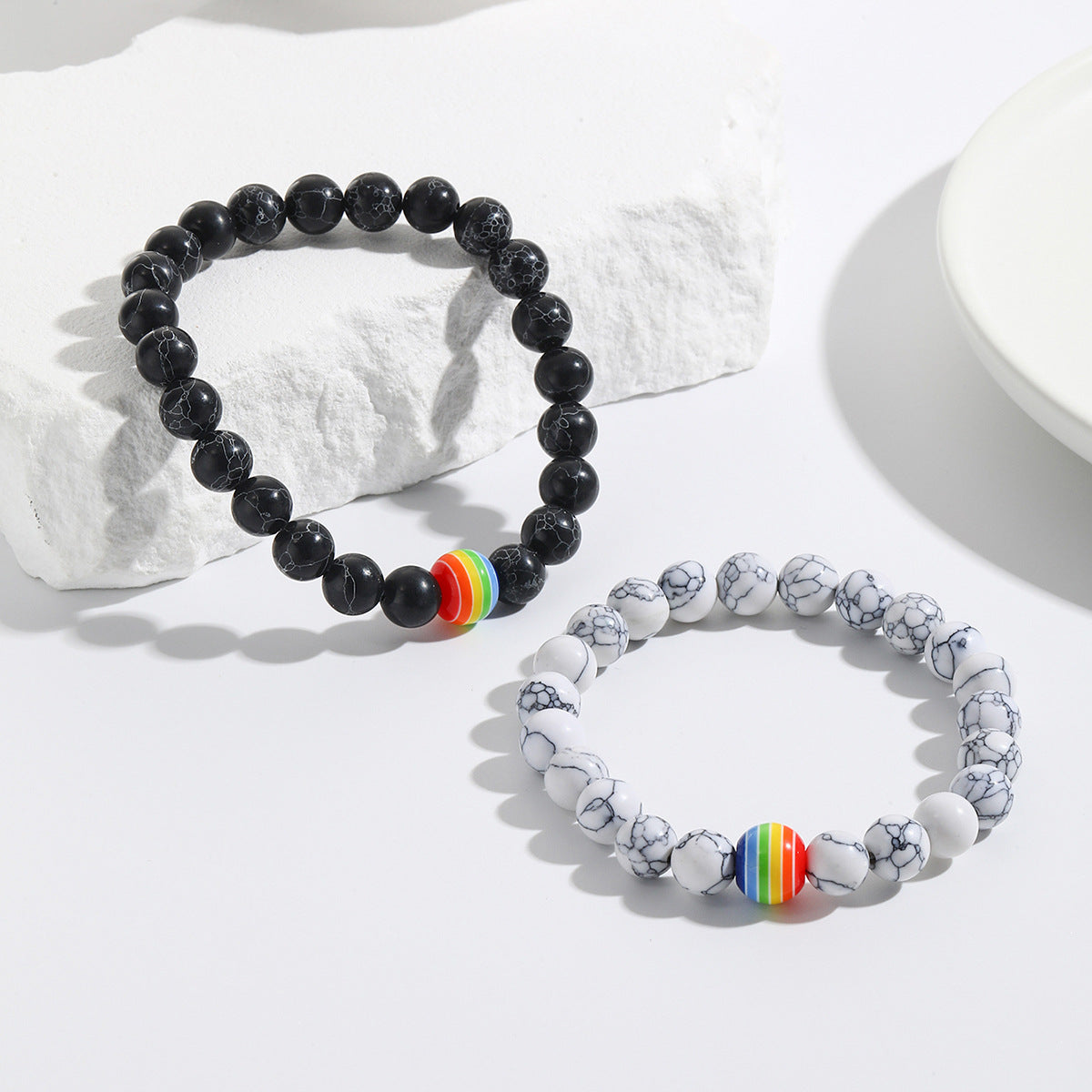 Heart Geometric Zinc Alloy Magnetic Friendship Bracelet for Women