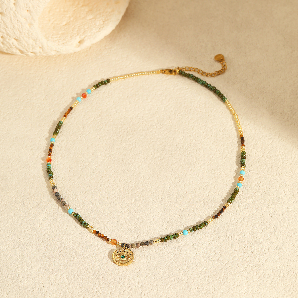 Collar colgante geométrico minimalista de acero inoxidable con chapado en oro para mujer