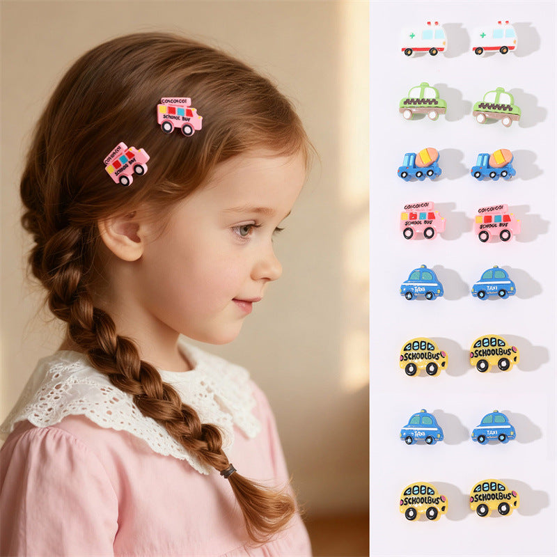 Natural Style Bow-Shaped Hair Clip for Girls Made of Polyester with Ruffled and Mesh Details Princess Collection