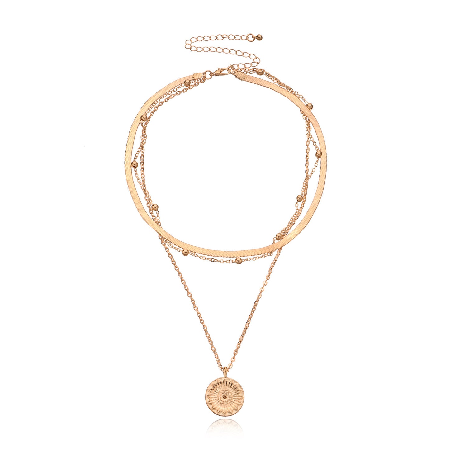 Geometric Punk Metal Blade Chain Necklace for Women - Fashion Minimalist Short Pendant Jewelry