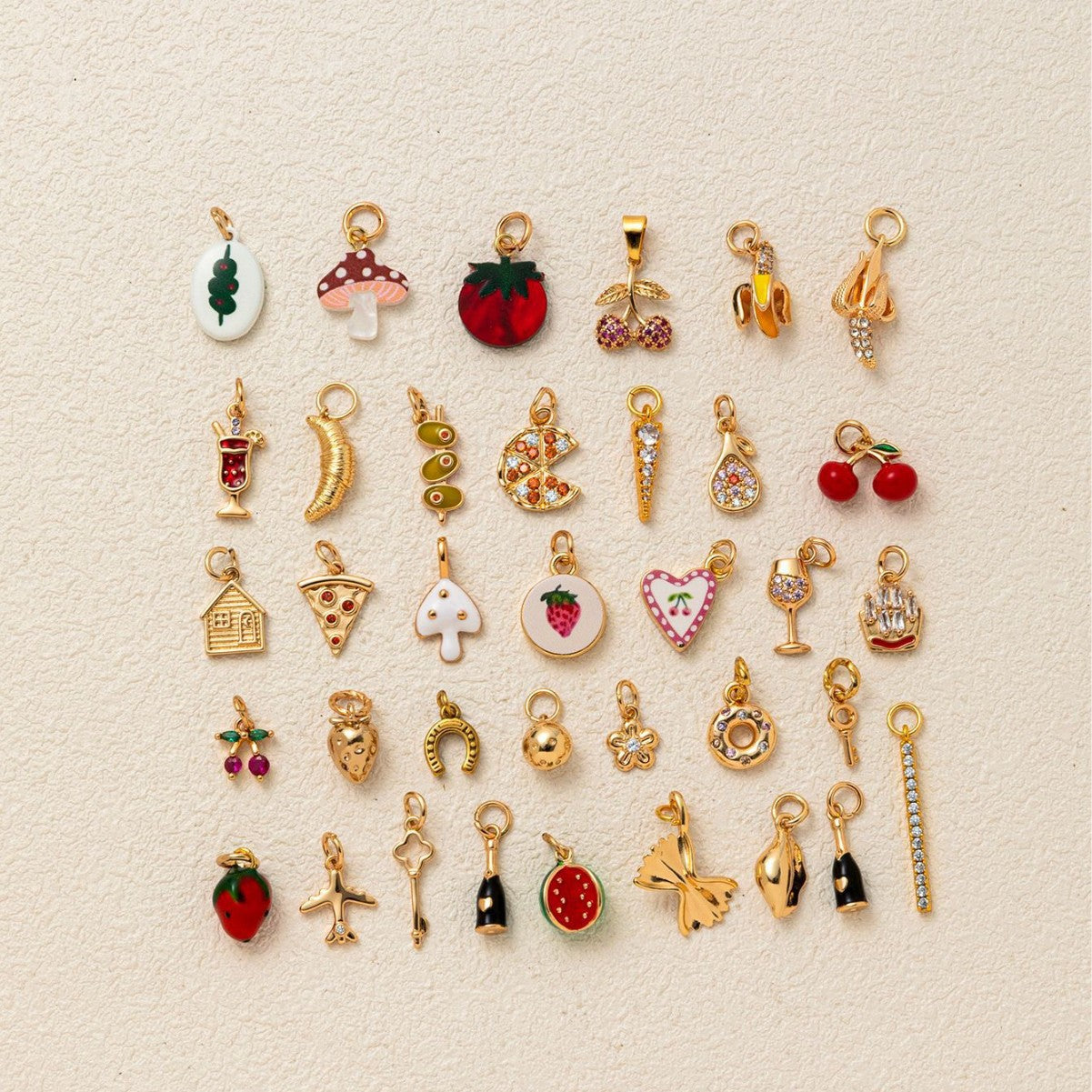 Minimalist Gold Plated Brass Heart Charm Bar