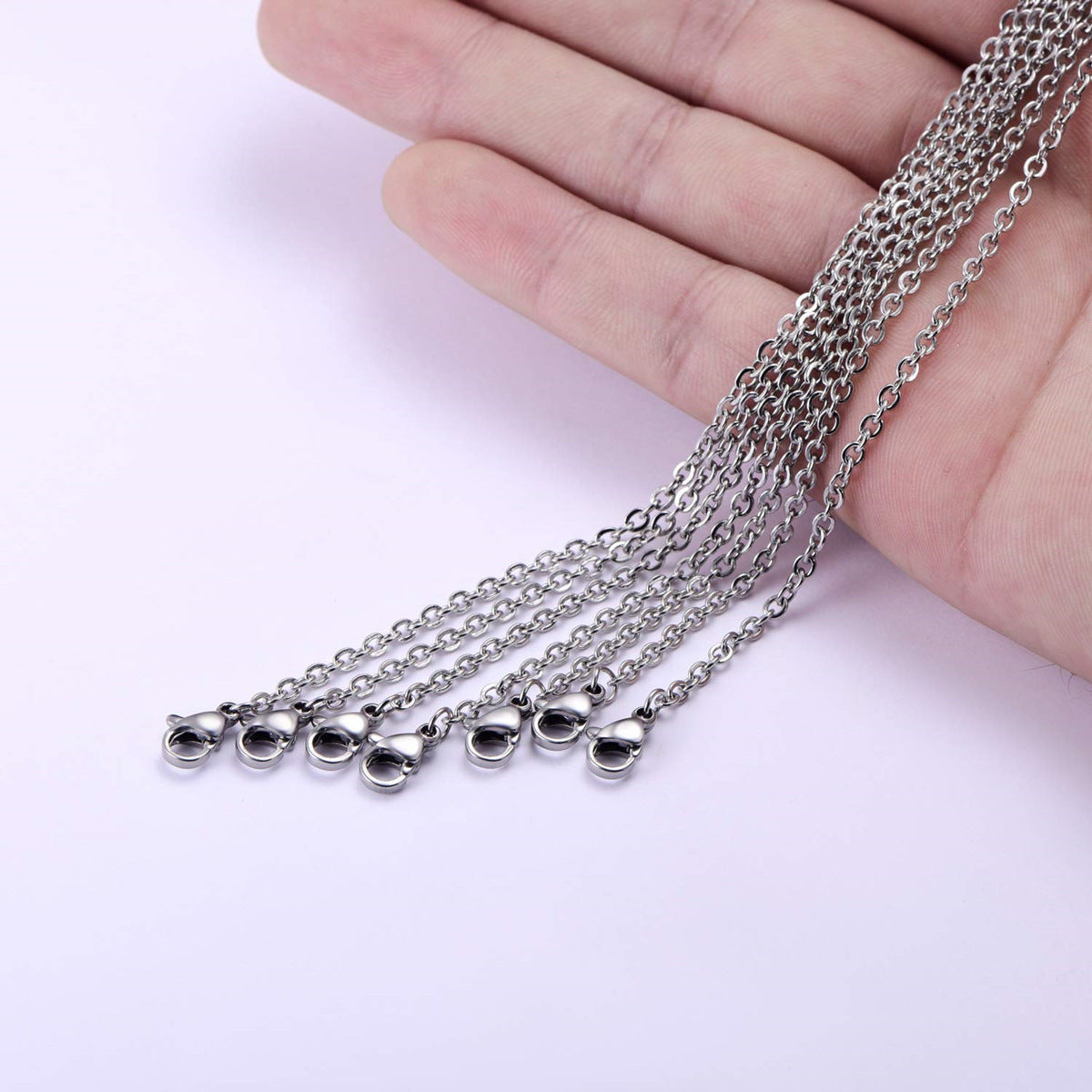 Collana minimalista in acciaio inossidabile placcato oro con catena a cavo e barra portaciondoli unisex fai da te