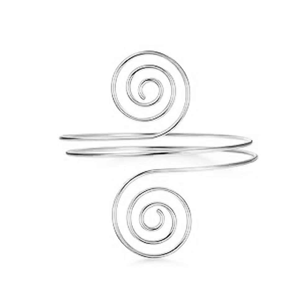 Elegant Geometric Plated Iron Open Adjustable Arm Cuff for Women