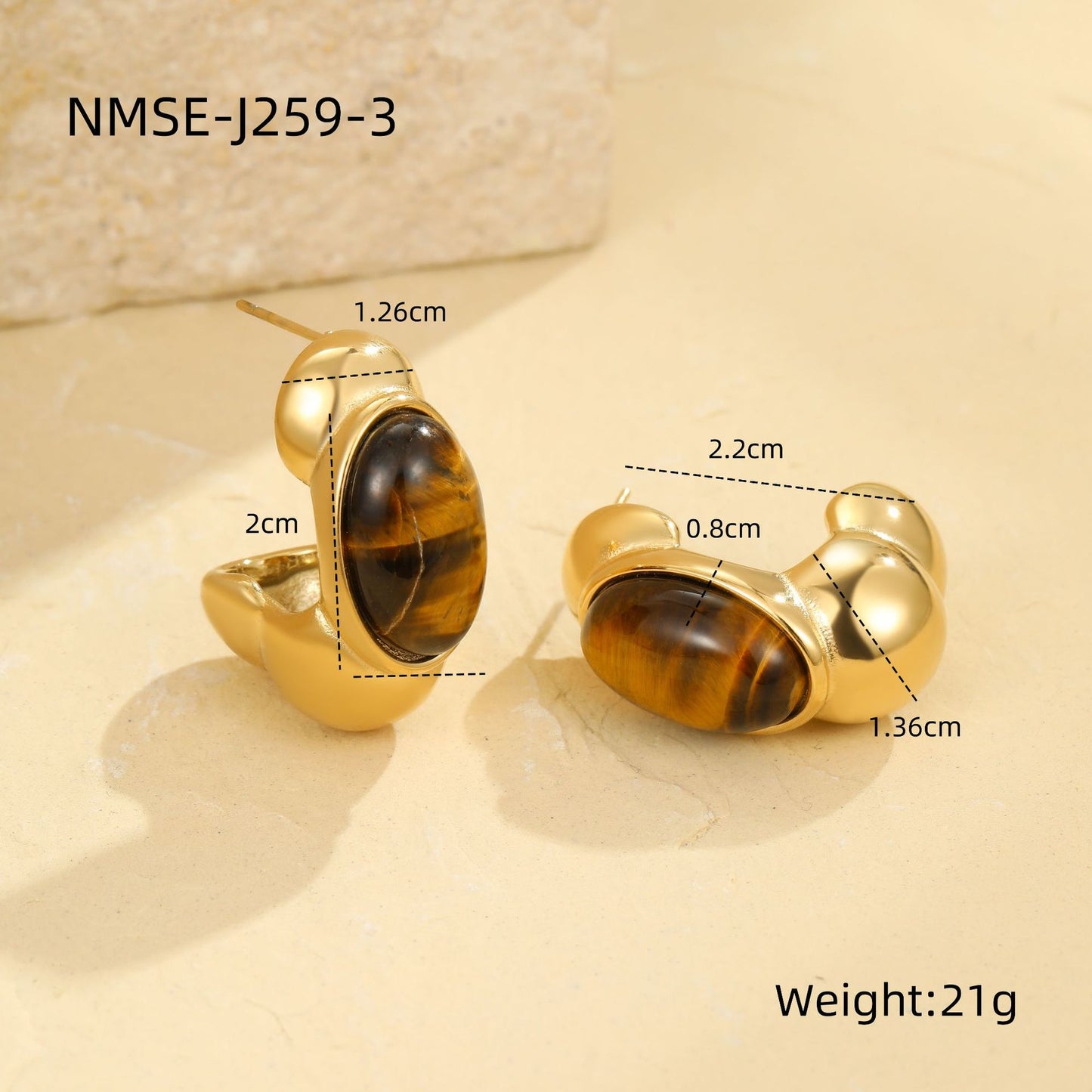 Orecchini minimalisti in acciaio inossidabile con finitura galvanica geometrica per donna, eleganti gioielli retrò chic francesi