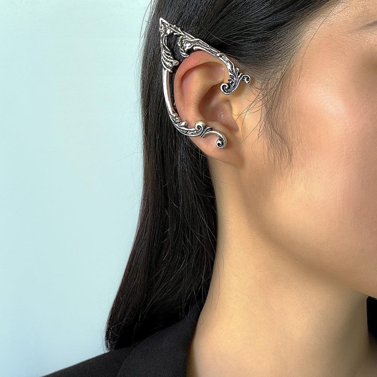 Pendientes con Clip para Mujer Inspirados en Halloween de Época, con Contorno Geométrico, Base de Aleación de Zinc y Acabado Galvanizado