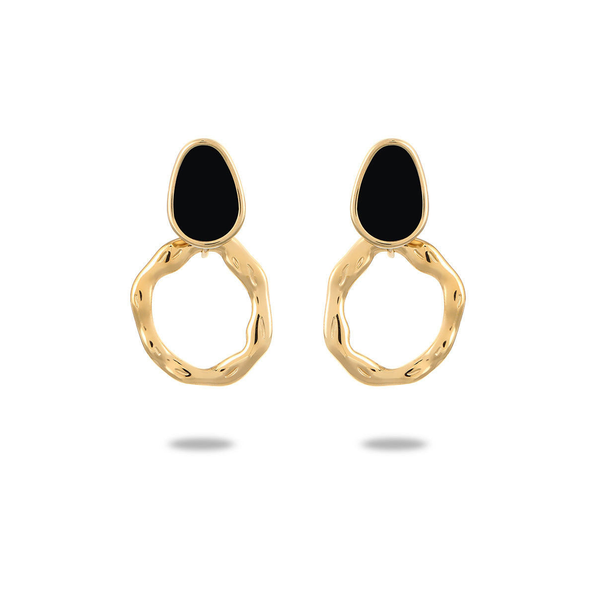 Pendientes de Acero Inoxidable de 18 quilates, Esmaltados, Geométricos, Irregulares, Estilo Vintage para Mujer