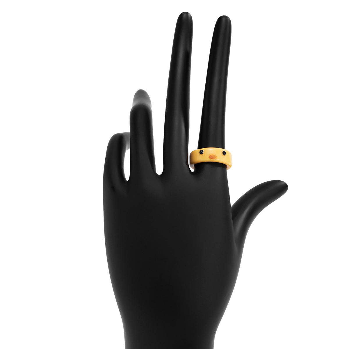 Minimalist Sweet Animal Frog Floral Resin Ring for Women