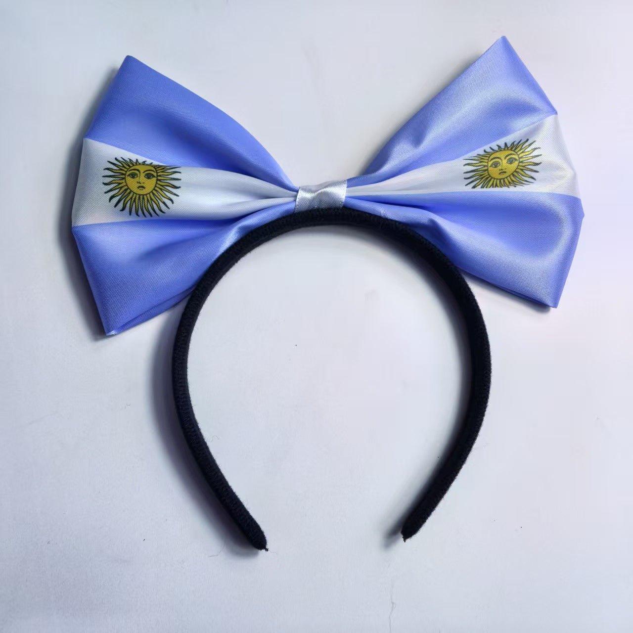 World Cup National Flag Bow Headband Resin Hair Accessory for Soccer Party
