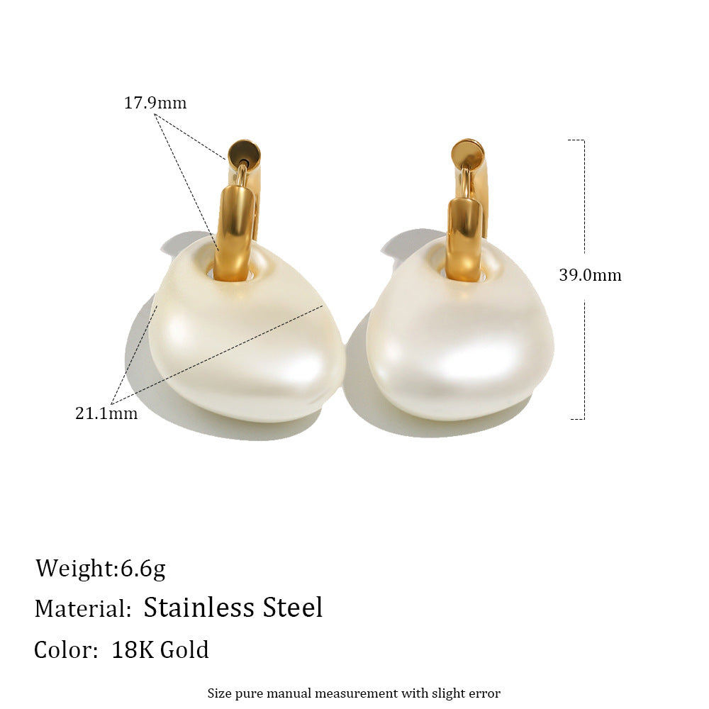 Minimalist Geometric Acrylic Stud Earrings with Matte 18K Gold Plated Stainless Steel Posts