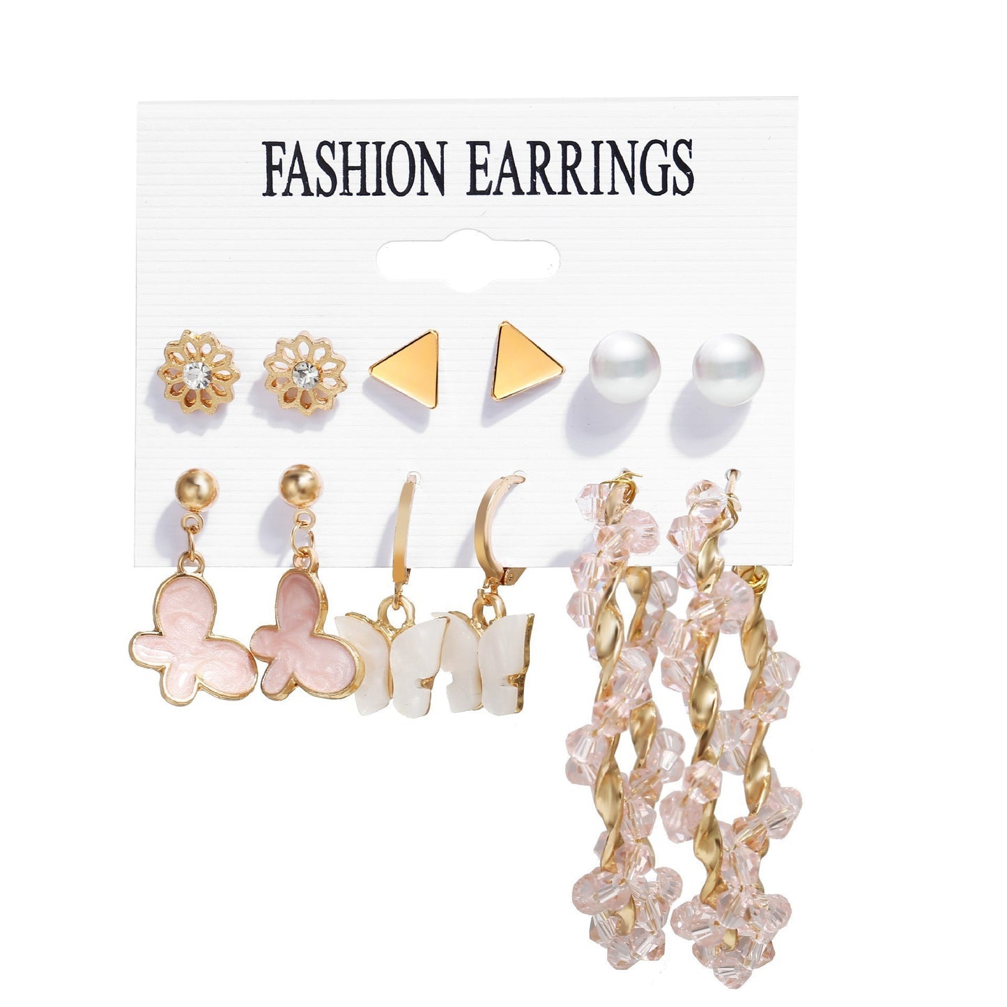 Fashion Geometric Round Gold Plated Zinc Alloy C-Shape Hoop Earrings with 925 Sterling Silver Posts