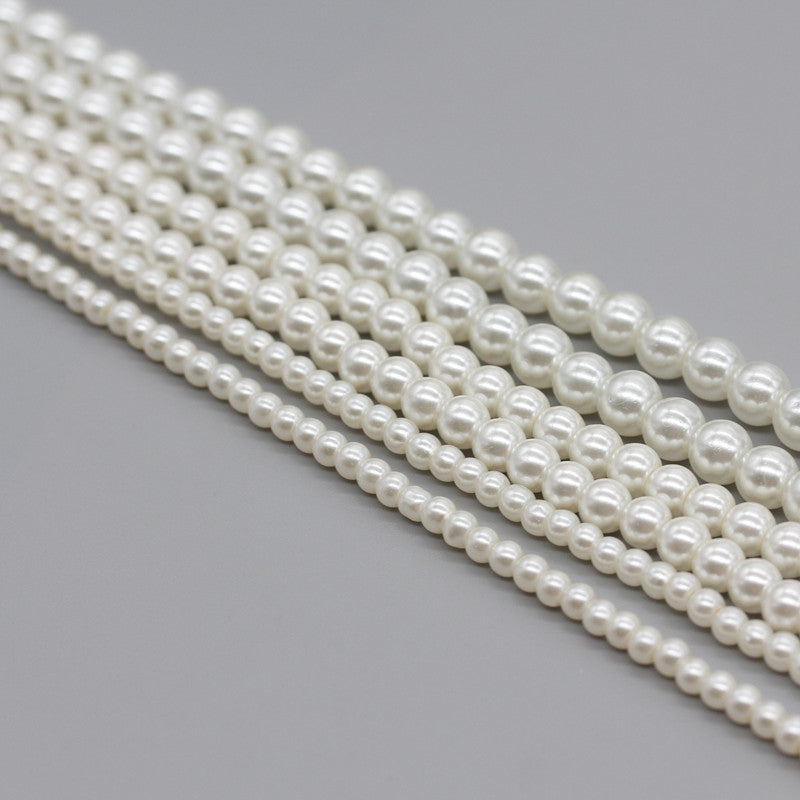 Collana di Perle di Vetro d'Ispirazione Vintage da Donna con Pendente Geometrico e Design Artigianale